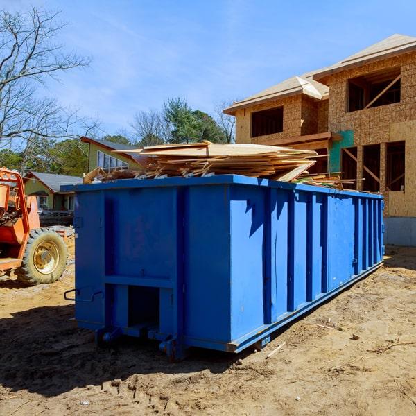 hazardous materials are not allowed our construction dumpsters, but we can provide a list of appropriate materials